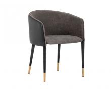 Sunpan 103149 - Asher Dining Armchair - Sparrow Grey / Napa Black