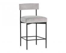 Sunpan 106514 - Seneca Counter Stool - Black - Polo Club Stone