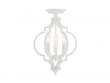 Savoy House M60055BQW - 3-Light Convertible Semi-Flush or Pendant in Bisque White
