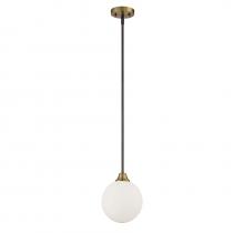 Savoy House M70005-79 - 1-Light Mini Pendant in Oil Rubbed Bronze with Natural Brass