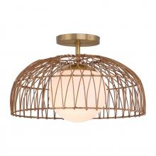 Savoy House M7043NB - 1-Light Convertible Pendant or Semi-Flush in Natural Brass