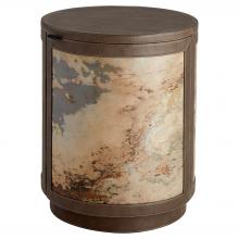 Cyan Designs 12217 - Tesoro Side Table | Smoke Grey | Slate Veneer | Matte Black