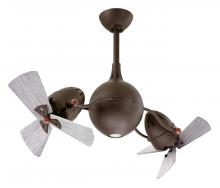 Matthews Fan Company AQ-TB-WDBW - Acqua - Rotational Ceiling Fan - Integrated LED - Textured Bronze Finish - Barn Wood Blades