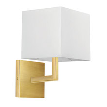 Dainolite 77-1W-AGB-WH - 1LT Wall Sconce, AGB w/ WH Shade