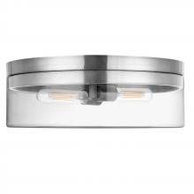 Dainolite FNA-142FH-PC-CLR - 2LT Flush Mount, PC w/ CLR Glass