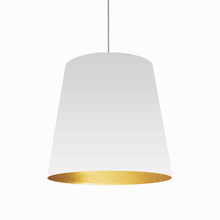 Dainolite OD-L-692 - 1LT Oversized Drum Pendant, Large - Wht/Gld
