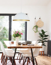 Dainolite OFE-161P-MW-GLD - 1LT 16" Pendant, MW w/ GLD Trim