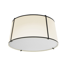 Dainolite TRA-3FH-BK-CRM - 3LT Trapezoid Flush Mount Blk/Crm Shade w/790 Diff