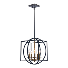Trans Globe 11185 AG-BK - 5LT CHANDELIER ZOEY CAGE-AG-BK