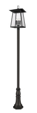 Z-Lite 5015PHXXLR-518P-BK - 6 Light Outdoor Post Mounted Fixture