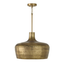 Capital 360312THB - 19.5" W x 15" H 1-Light Handcrafted Pendant in Tibetan Hammered Brass