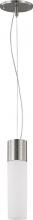 Nuvo 60/2932 - Link; 1 Light; Tube Pendant with White Glass; Brushed Nickel Finish