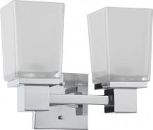 Nuvo 60/4002 - Parker; 2 Light; Vanity Fixture with Sandstone Etched Glass; Polished Chrome Finish