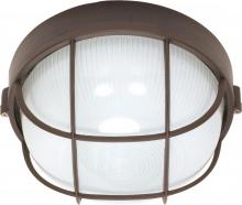 Nuvo 60/519 - 1 Light; 10 in.; Round Cage Bulk Head; Die Cast Bulk Head; Architectural Bronze Finish