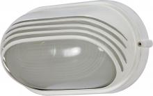 Nuvo 60/522 - 1 Light; 10 in.; Oval Hood Bulk Head; Die Cast Bulk Head; Semi Gloss White Finish
