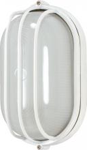 Nuvo 60/524 - 1 Light; 10 in.; Oval Cage Bulk Head; Die Cast Bulk Head; Semi Gloss White Finish