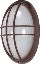 Nuvo 60/529 - 1 Light; 13 in.; Large Oval Cage Bulk Head; Die Cast Bulk Head; Architectural Bronze Finish