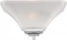 Nuvo 60/5373 - Parker; 1 Light; Wall Sconce; Polished Chrome with Sandstone Etched Glass; Polished Chrome Finish