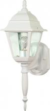 Nuvo 60/540 - Briton; 1 Light; 18 in.; Wall Lantern with Clear Seed Glass; White Finish
