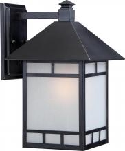 Nuvo 60/5602 - Drexel; 1 Light; 9 in.; Outdoor Wall Fixture with Frosted Seed Glass; Stone Black Finish