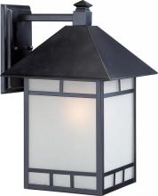 Nuvo 60/5603 - Drexel; 1 Light; 10 in.; Outdoor Wall Fixture with Frosted Seed Glass; Stone Black Finish