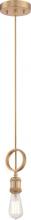 Nuvo 60/5712 - Paxton - 1 Light Mini Pendant - Natural Brass Finish