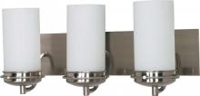 Nuvo 60/613 - Polaris; 3 Light; 21 in.; Vanity with Satin Frosted Glass Shades; Brushed Nickel Finish