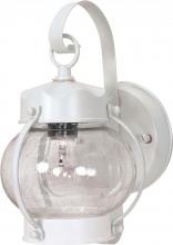 Nuvo 60/630 - 1 Light; 11 in.; Wall Lantern; Onion Lantern with Clear Seed Glass; White Finish