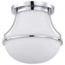 Nuvo 60/7871 - Valdora 1 Light Flush Mount; 14 Inches; Polished Nickel; White Opal Glass; Polished Nickel Finish