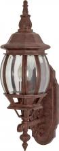 Nuvo 60/886 - Central Park; 1 Light; 20 in.; Wall Lantern with Clear Beveled Glass; Old Bronze Finish
