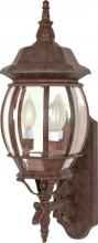 Nuvo 60/889 - Central Park; 3 Light; 22 in.; Wall Lantern with Clear Beveled Glass; Old Bronze Finish