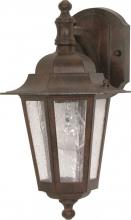 Nuvo 60/989 - Cornerstone; 1 Light; 13 in.; Wall Lantern; Arm Down with Clear Seed Glass; Old Bronze Finish