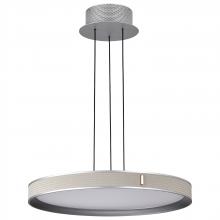 Nuvo 62/3021 - Bandon; 20 Inch LED Pendant; Gray with Off White Wrap; Acrylic Lens; Gray Finish
