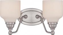 Nuvo 62/387 - Kirk - 2 Light Vanity Fixture with Satin White Glass - LED Omni Included