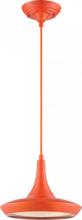 Nuvo 62/446 - Fantom - LED Pendant with Rayon Cord - Orange Finish