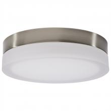 Nuvo 62/559 - Pi; 11 Inch LED Flush Mount; Brushed Nickel Finish; Frosted Etched Glass; CCT Selectable; 120 Volts