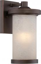 Nuvo 62/641 - Diego; LED Outdoor Small Wall with Satin Amber Glass; Mahogany Bronze Finish