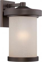 Nuvo 62/642 - Diego; LED Outdoor Large Wall with Satin Amber Glass; Mahogany Bronze Finish