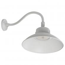 Nuvo 65/660 - LED Gooseneck; 30W/40W/50W; CCT Selectable 3K/4K/5K; White; 120-277V; With Photocell; White Finish