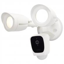Nuvo 65/900R1 - Starfish; Bullet SMART Security Light w/Camera; 20 Watt; 3000K CCT; White Finish; 120-277 Volt