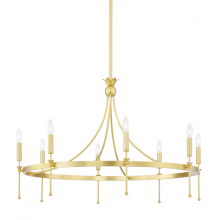 Hudson Valley 4338-AGB - Gates Chandelier