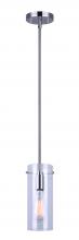 Canarm IPL759A01BN - JONI, 1 Lt Pendant, Clear Glass, 100W Type A, 4.75" W x 16.875 - 58.875" H