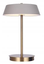 Canarm LTL263A14GDG - Jessa 14 in. Integrated LED Gold Table Lamp with Gray Metal Shade, On/Off Touch