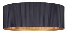 Canarm IFM1119A14BK - Rexton 13.875 in. 2-Light 60-Watt Modern Matte Black Flush Mount with Matte Black and Gold Metal