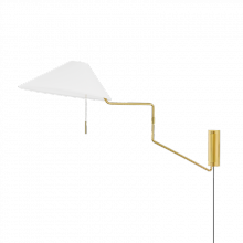 Mitzi by Hudson Valley Lighting HL647201-AGB - Aisa Plug-In Sconce