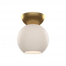 Kuzco SF59706-BG/OP - Arcadia 6-in Brushed Gold/Opal Glass 1 Light Semi Flush Mount