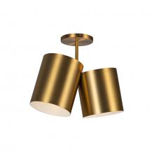 Kuzco SF58814-BG - Keiko 14-in Brushed Gold 2 Lights Semi-Flush