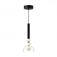 Kuzco PD30502-BK/CL - Rise 6-in Black/Clear LED Pendant