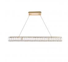 Elegant 3502D38G - Monroe 38 inch LED linear pendant in gold