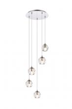 Elegant 3505G12C - Eren 5 lights Chrome pendant